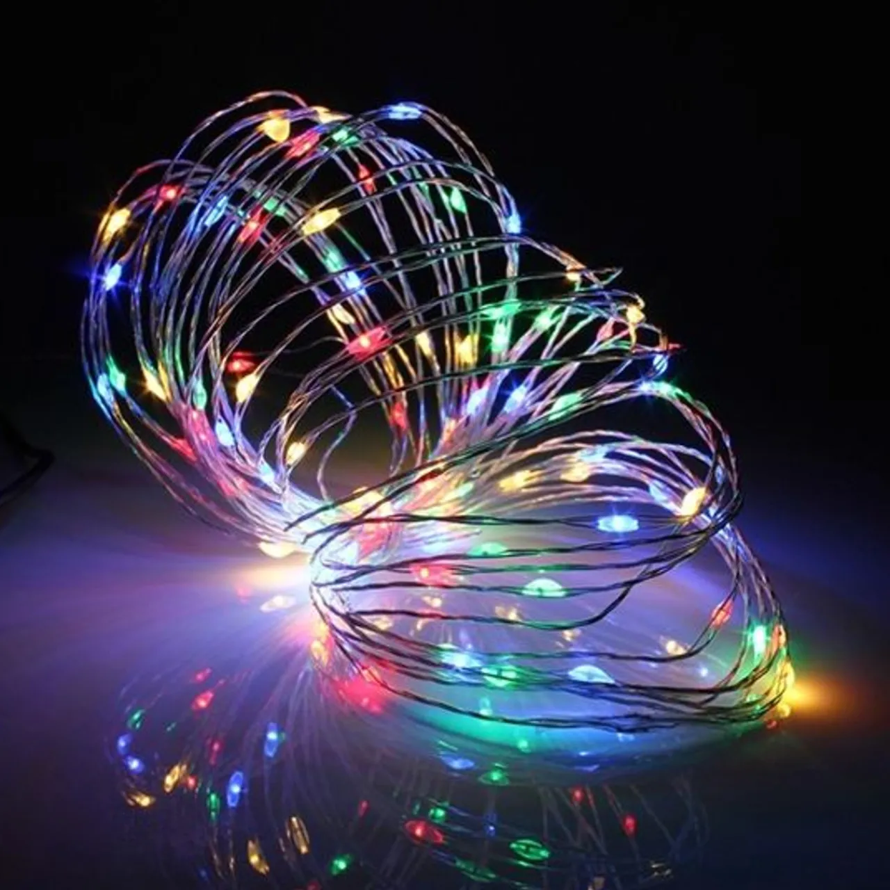 10 Foot Multicolored Micro LED String Light Set with 60 Lights - Indoor / Outdoo|Lumineo Clearance