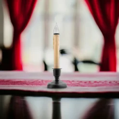 10 Inch Natural LED Window Candle with Black base| Discount