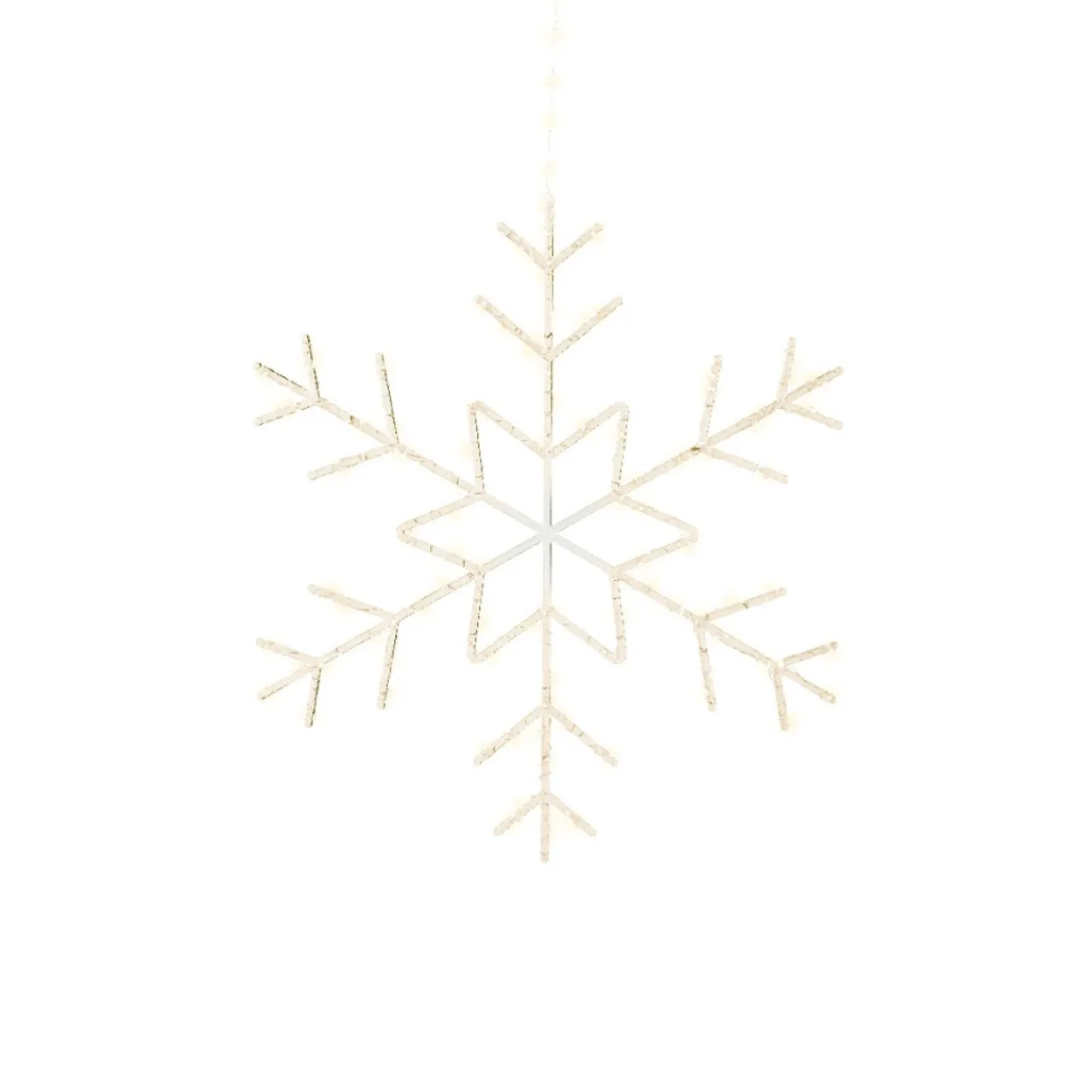 125 LED Warm White Snowflake, 23.6in Diameter, Indoor/Outdoor, Battery Operated|Lumineo Best