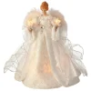 10 Lite White Silver Angel Tree Topper| Best
