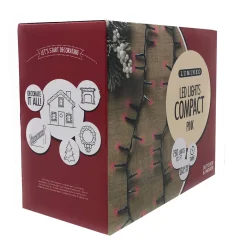 750 PINK LED Bulbs, Christmas Lights Strand on GREEN wire 53 Feet|Lumineo Sale