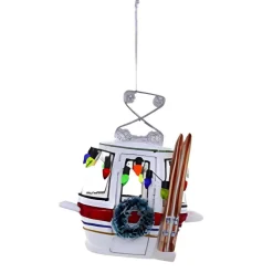 Alpine Silver Ski Slope Gondola Ornament|Cody Foster & Co. Clearance