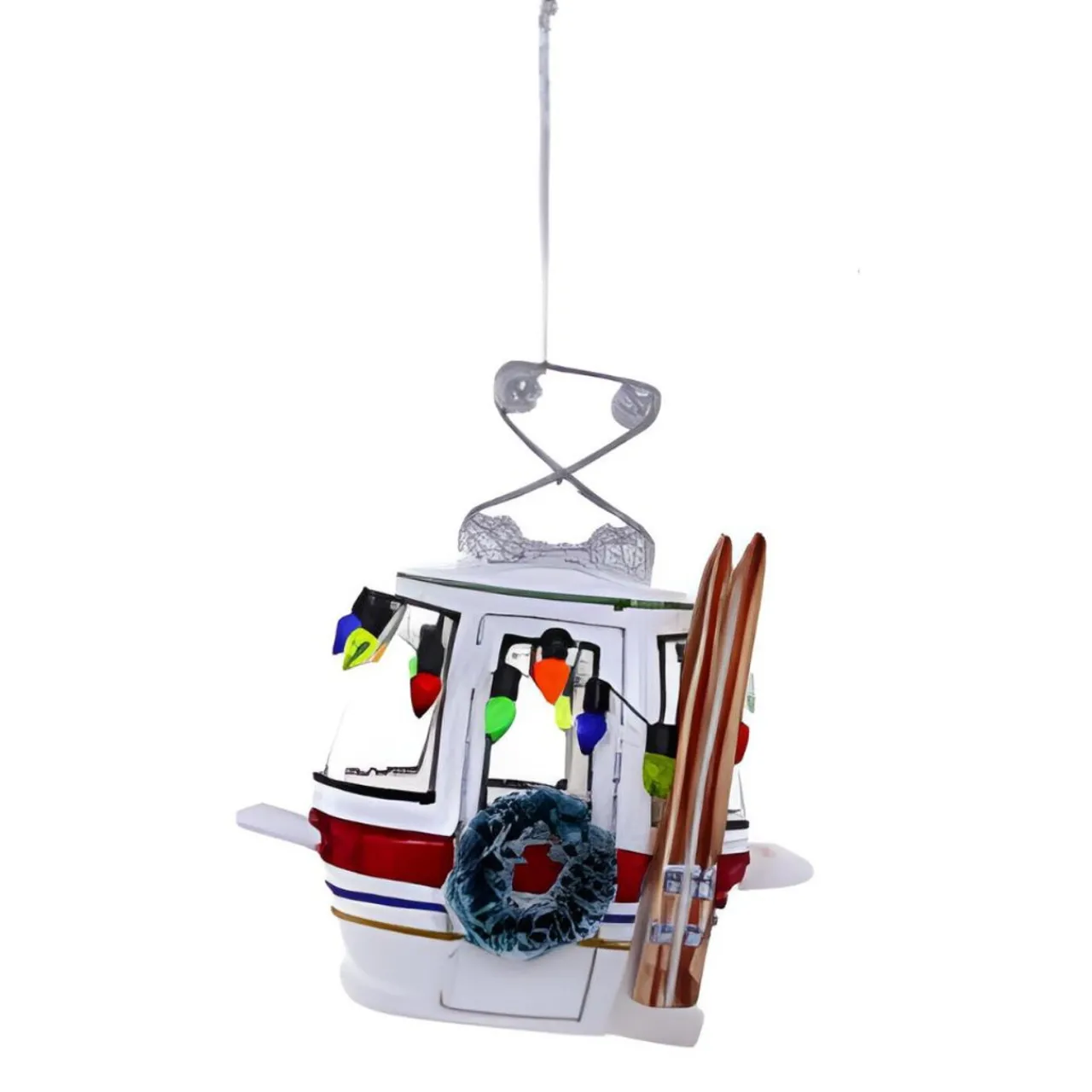 Alpine Silver Ski Slope Gondola Ornament|Cody Foster & Co. Clearance