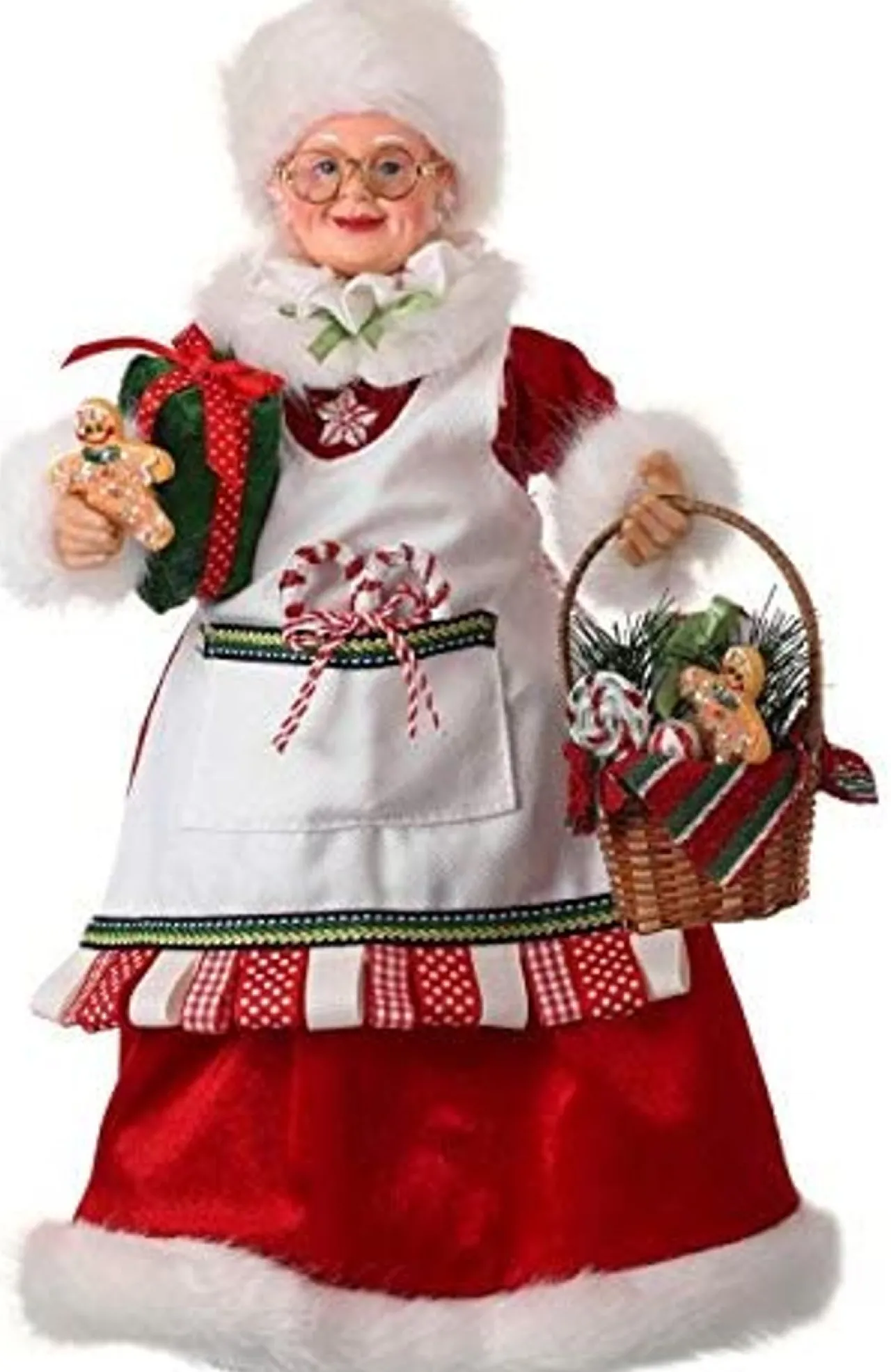 16" Candy Kitchen Mrs Claus with Basket|