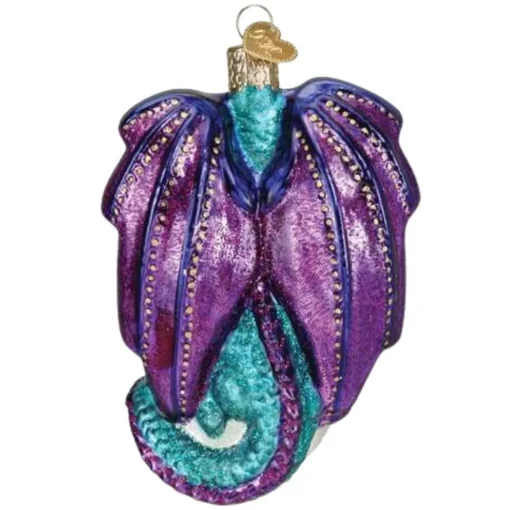 4.75&quot; Fantasy Dragon Glass Ornament,|Old World Glass Sale