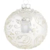 4" Silver Embellished Ball Ornament| Hot