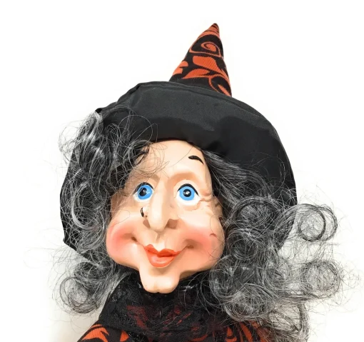 24&quot; Sitting Witch Wearing An Orange Hat| Sale