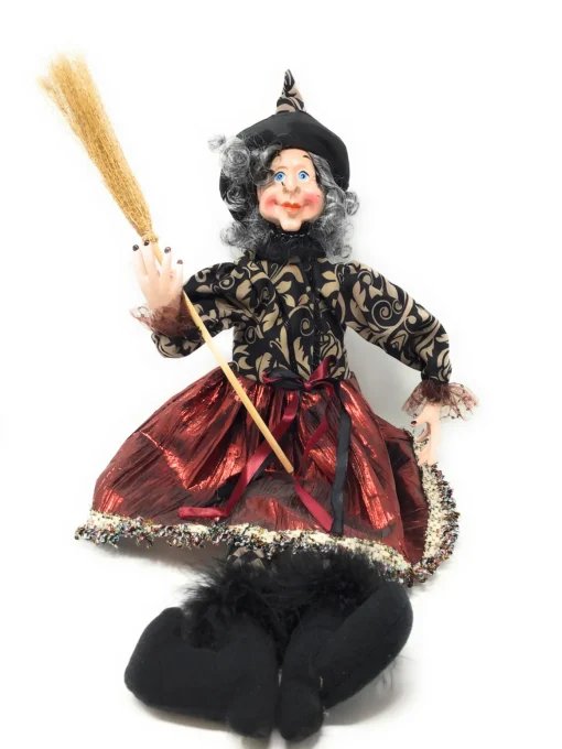 24&quot; Sitting Witch Wearing A Brown Hat| New