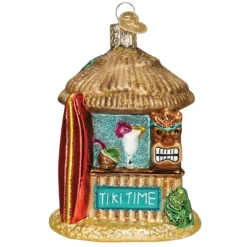 3.5" Tiki Hut Ornament|Old World Glass Outlet