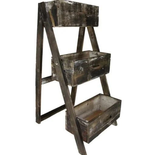 19.5&quot; Wood Drawer Box Ladder Planter| Outlet