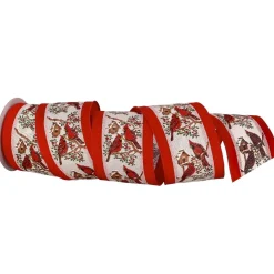 4" x 10Y Red & Black Cardinals Ribbon| Outlet
