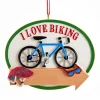 "I Love Biking" Ornament For Personalization|Kurt Adler Outlet