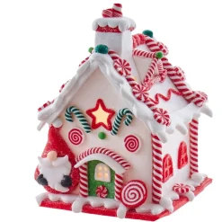 Battery Operated White LED Gingerbread House Table Piece|Kurt Adler Best