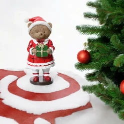 Bear In Red Dress Figurine| Clearance