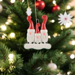 Bearded Gnomes Family of 3 Personalized Ornament| Outlet