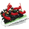 Black Bear Sled Family Of 5 Ornament For Personalization|Kurt Adler Outlet
