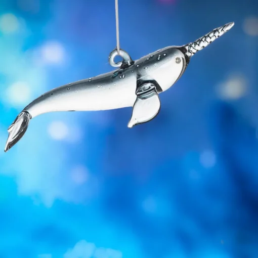 Blown Glass Narwhal Ornament| Best