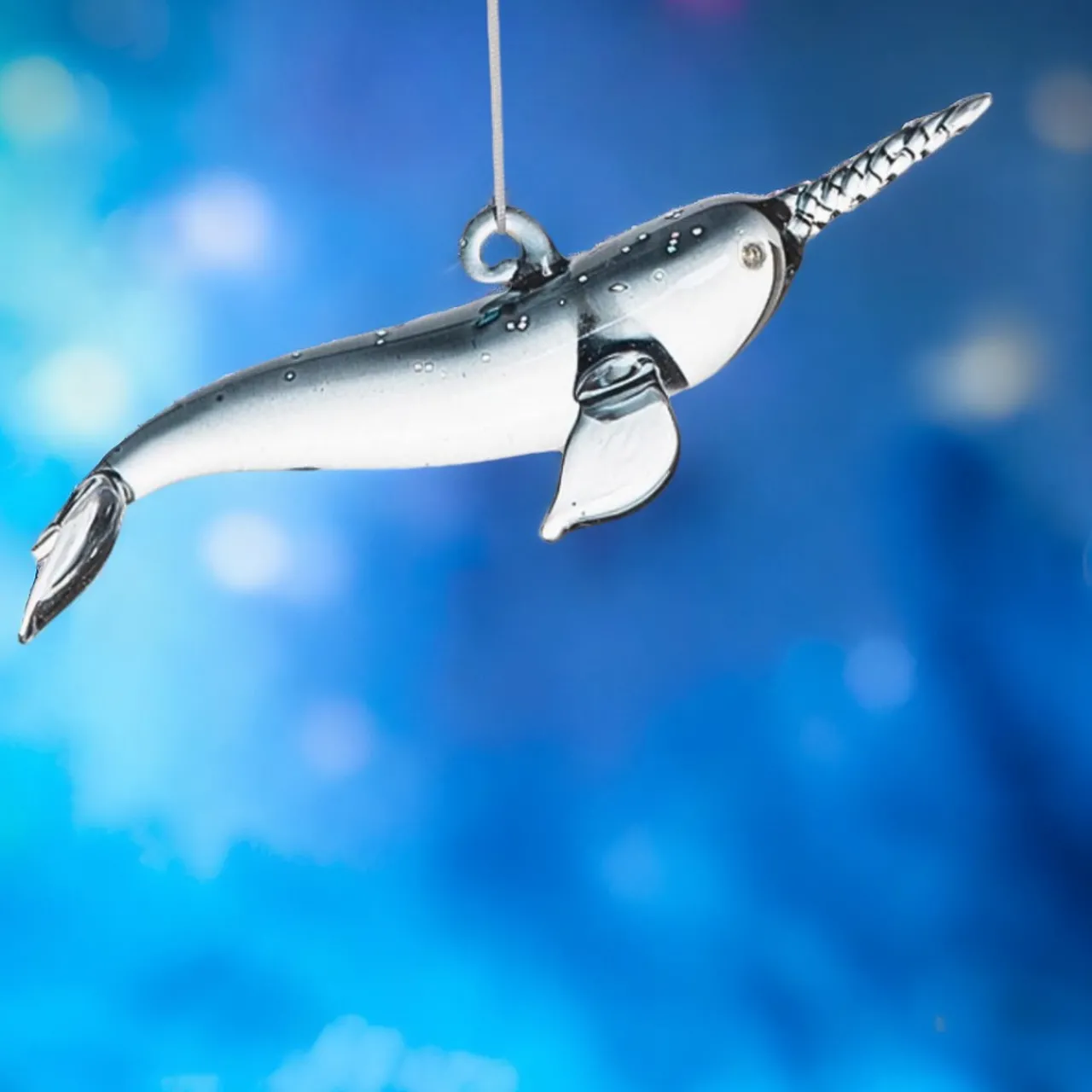 Blown Glass Narwhal Ornament| Best