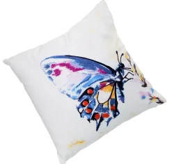Blue Embroidered Butterfly Pillow| Best