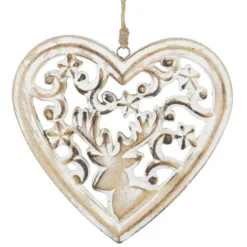 Carved Christmas Heart Icon Ornament| Discount