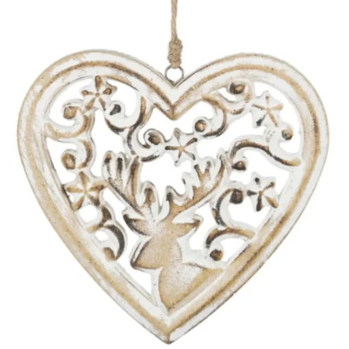 Carved Christmas Heart Icon Ornament| Discount