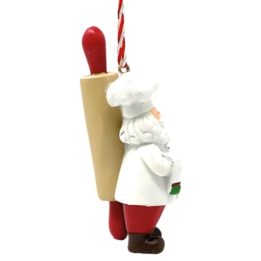 Chef Santa With Rolling Pin Ornament| Outlet