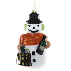 Chic Snowman Ornament with Glitter Accents|Cody Foster & Co. Discount