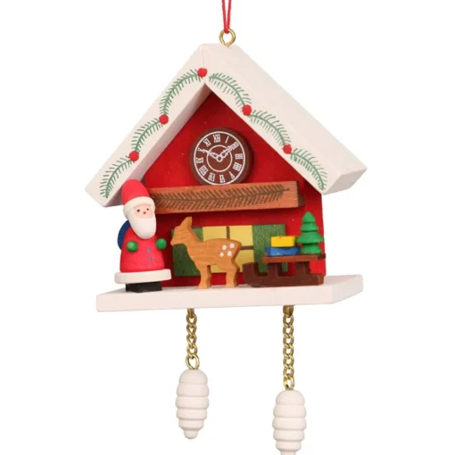Christian Ulbricht - Santa With Red Cuckoo Clock Ornament | The Christmas Loft|Christian Ulbrihct Sale