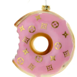 Cody Foster & Co - Pink Fashion House Donut Blown Glass Ornament| Best