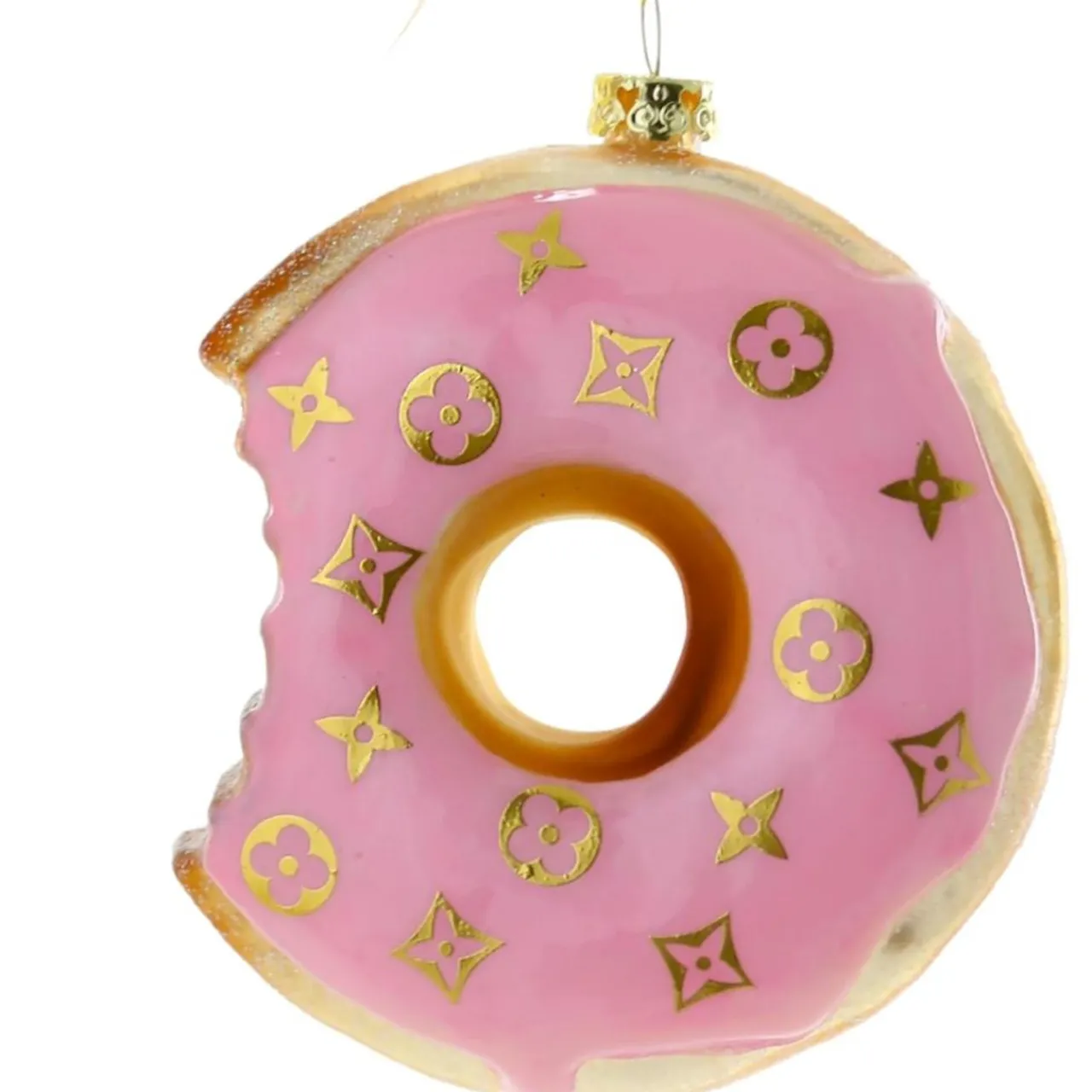 Cody Foster & Co - Pink Fashion House Donut Blown Glass Ornament| Best