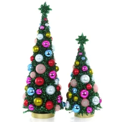 Cody Foster Mid Century Green Glitter Tree Set|Cody Foster & Co.
