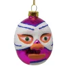 Cody Foster Pink Mexican Wrestler Mask Blown Glass Ornament|Cody Foster & Co. Sale