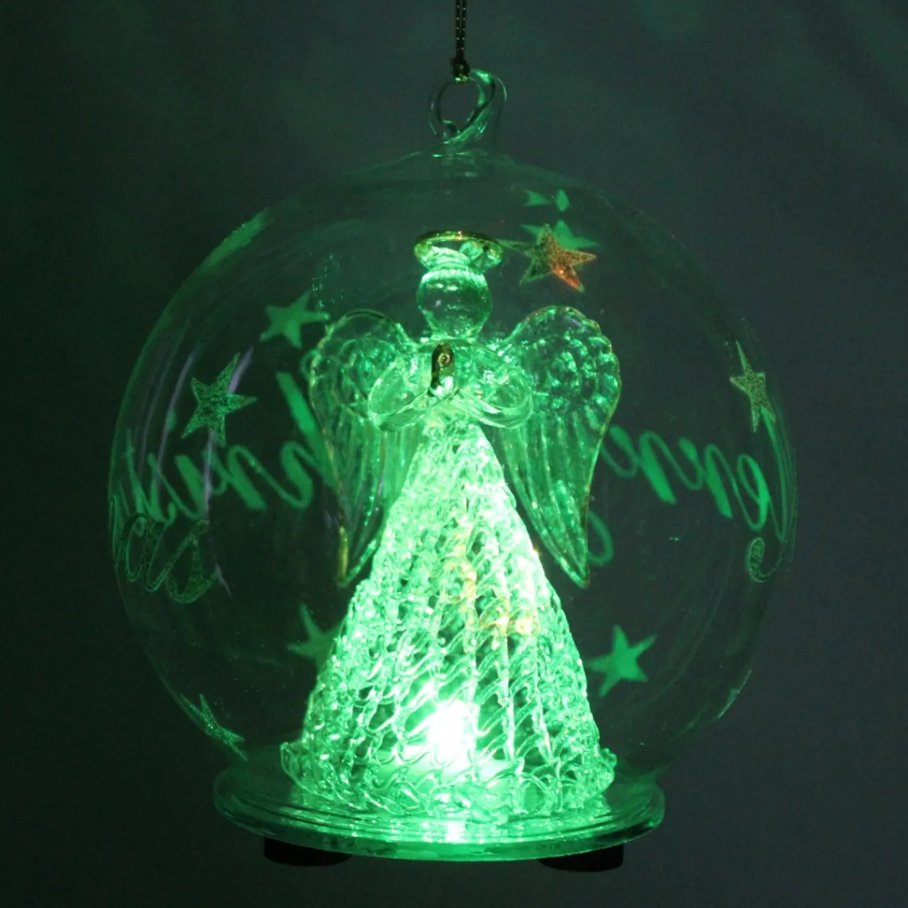 Color Changing LED Angel Praying Glass Globe| Online