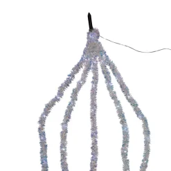 Cool White Iridescent Tinsel Cascade Novelty Light Set|Kurt Adler
