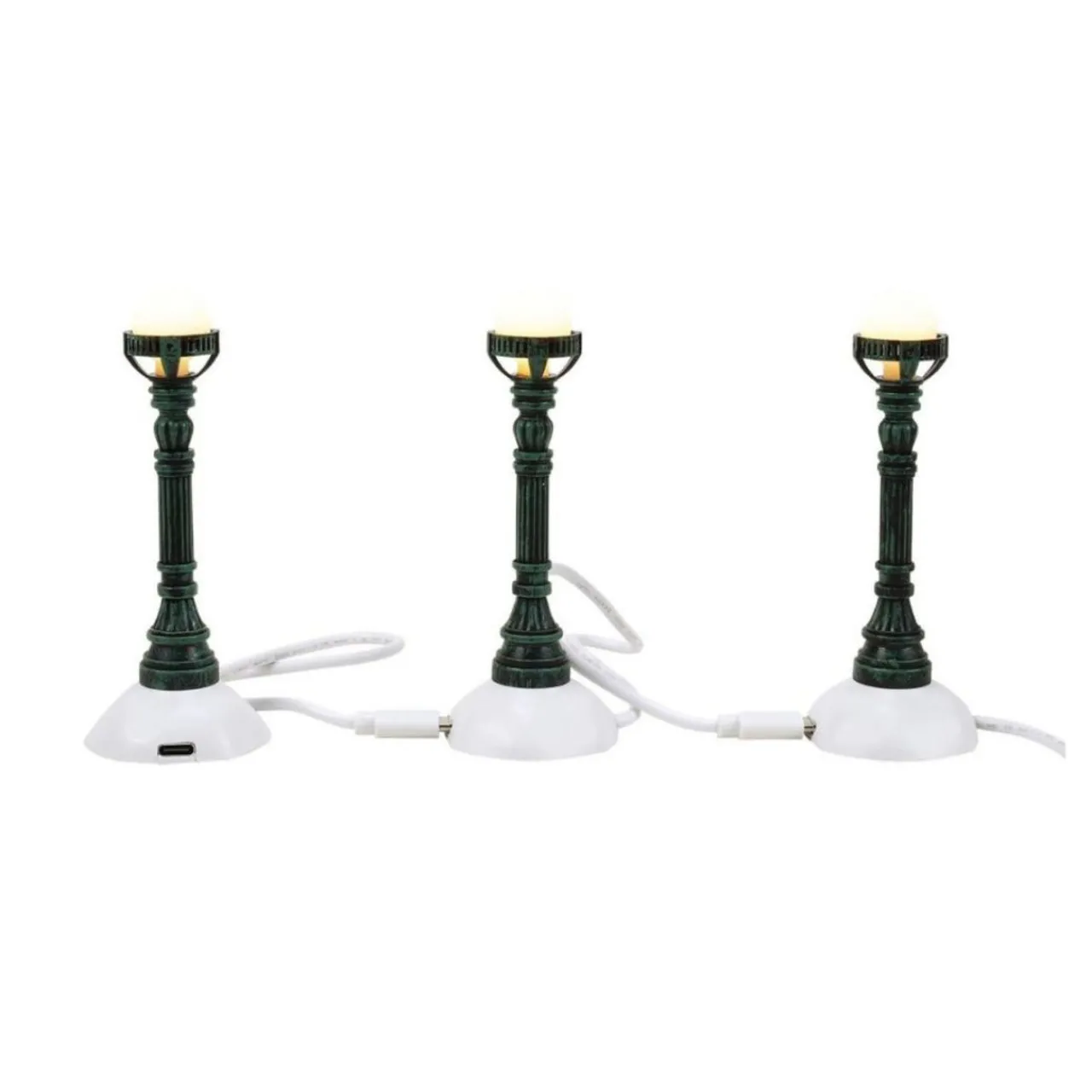 - LED Copper Lamp Post Set of 3|Department 56