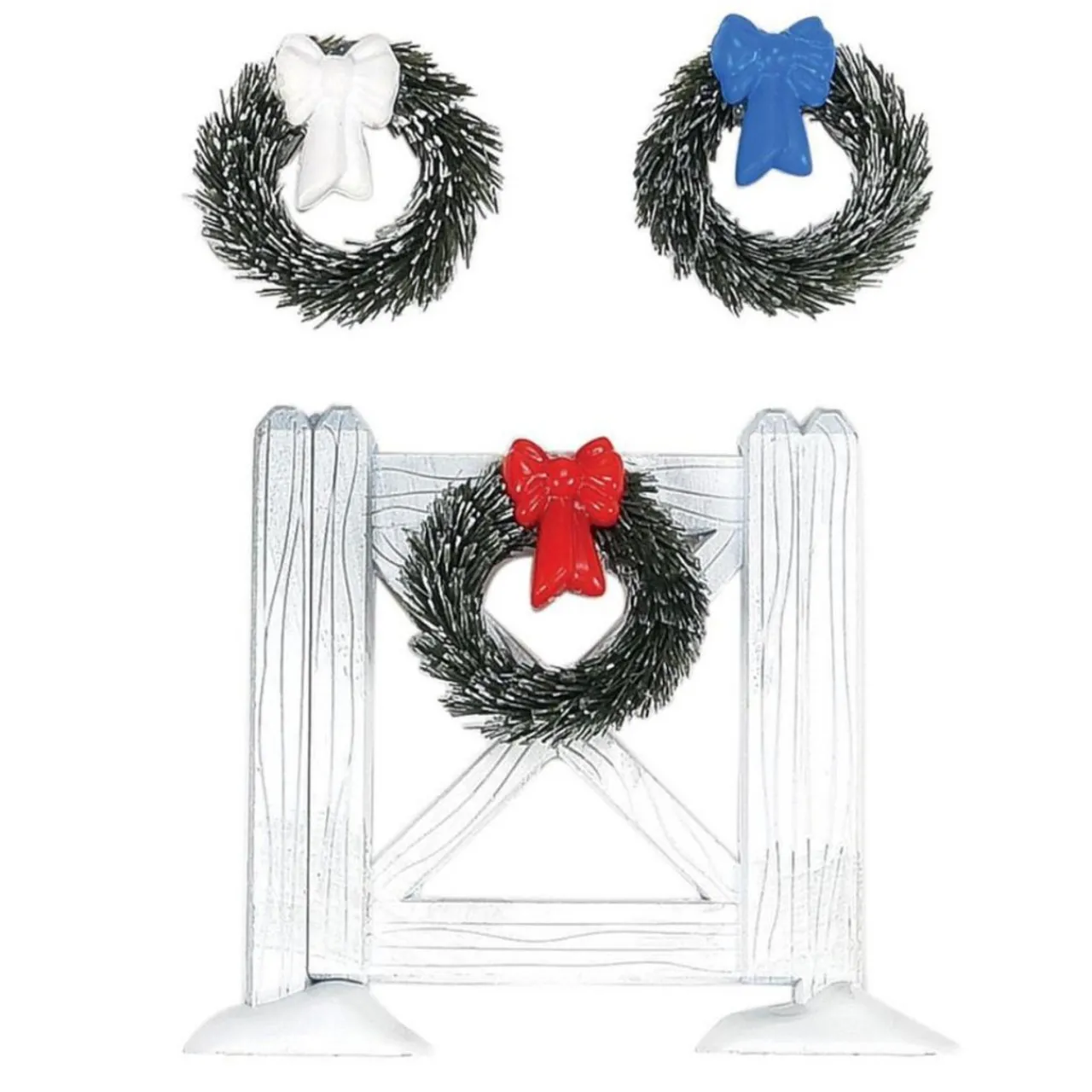 - White Crossbuck Fence Set of 5|Department 56 Discount