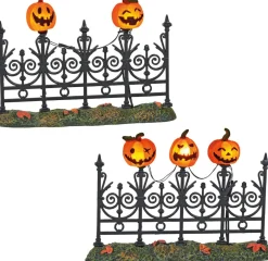 -Halloween Jack-o-Latern Miniature Lit Fence, Village Access|Department 56 Hot