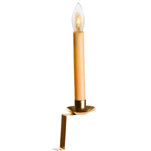 Electric Plug-In Window Candle with Gold Base| Discount