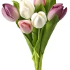 Eve Mixed Dutch Tulips Pink White Purple 19"|
