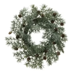 Faux Atlas Cedar Wreath with Natural Pinecones| Hot