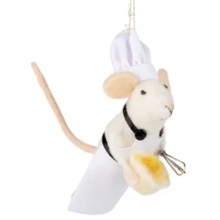 Felt Baker Mouse Holding Mixing Bowl Ornament| Discount