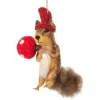 Felt Squirrel with Mushroom Ornament| New