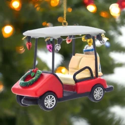 Festive Golf Cart with Wreath Ornament|Kurt Adler Sale