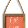Give Thanks Hanging Wall Sign | The Christmas Loft| New