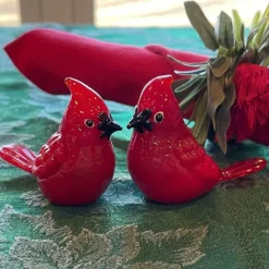 Glass Cardinal Salt and Pepper Shaker Set| Discount