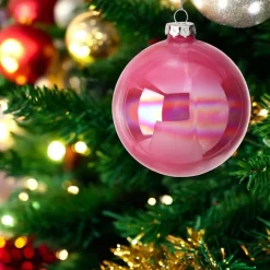 Glass Pink Candy Ball Ornament| Outlet