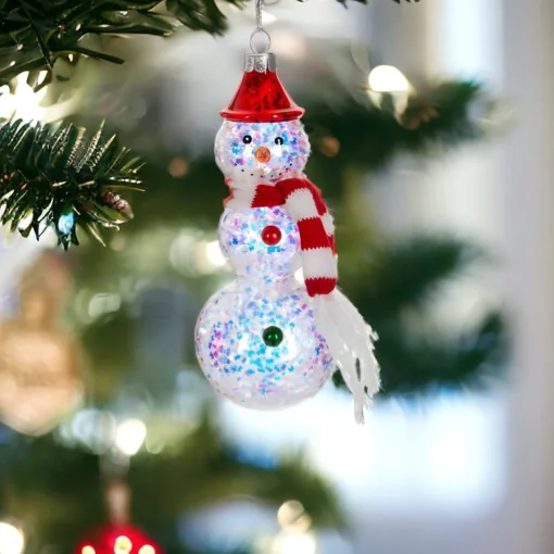 Glowing Snowman with Red Hat Ornament| Best