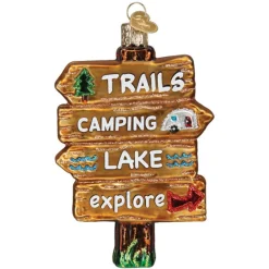 Gone Camping Glass Blown Ornament|Old World Glass Clearance