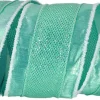 Green Glitter Mesh Metallic Christmas Wired Ribbon 4" x 10 Yards| Clearance