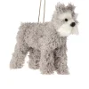 Grey Faux Fur Dog Ornament| Clearance